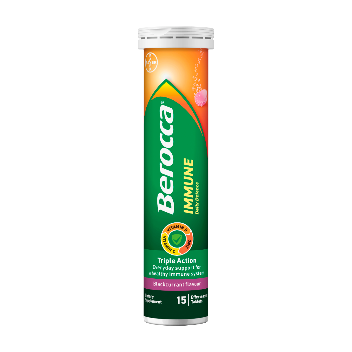 Berocca Immune Daily Defence Blackcurrant Effervescent Tablets