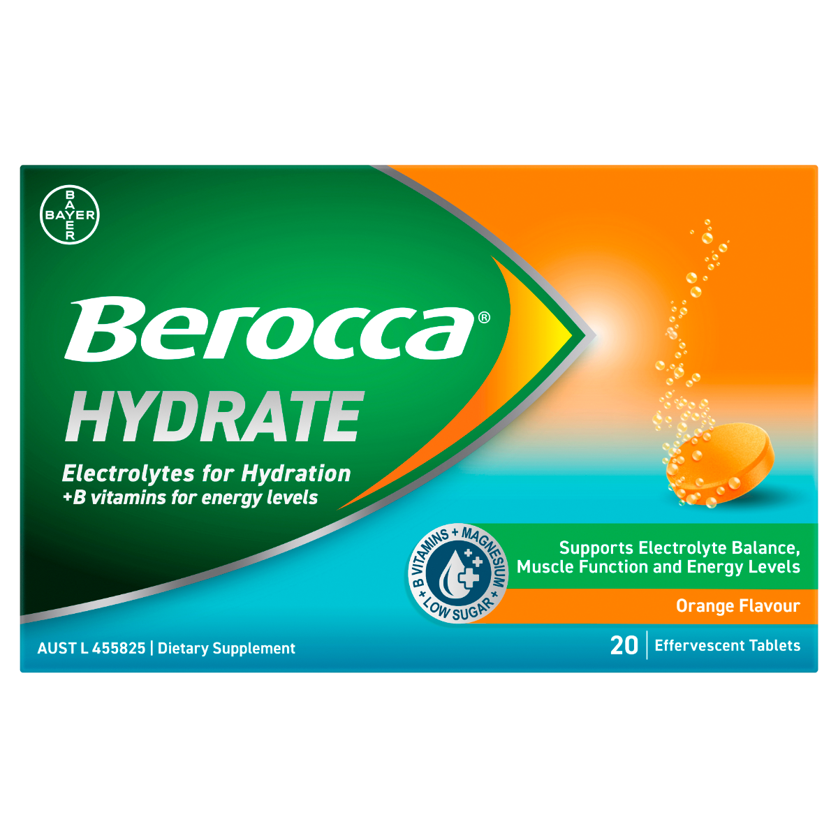 Berocca Hydrate Orange Effervescent Tablets