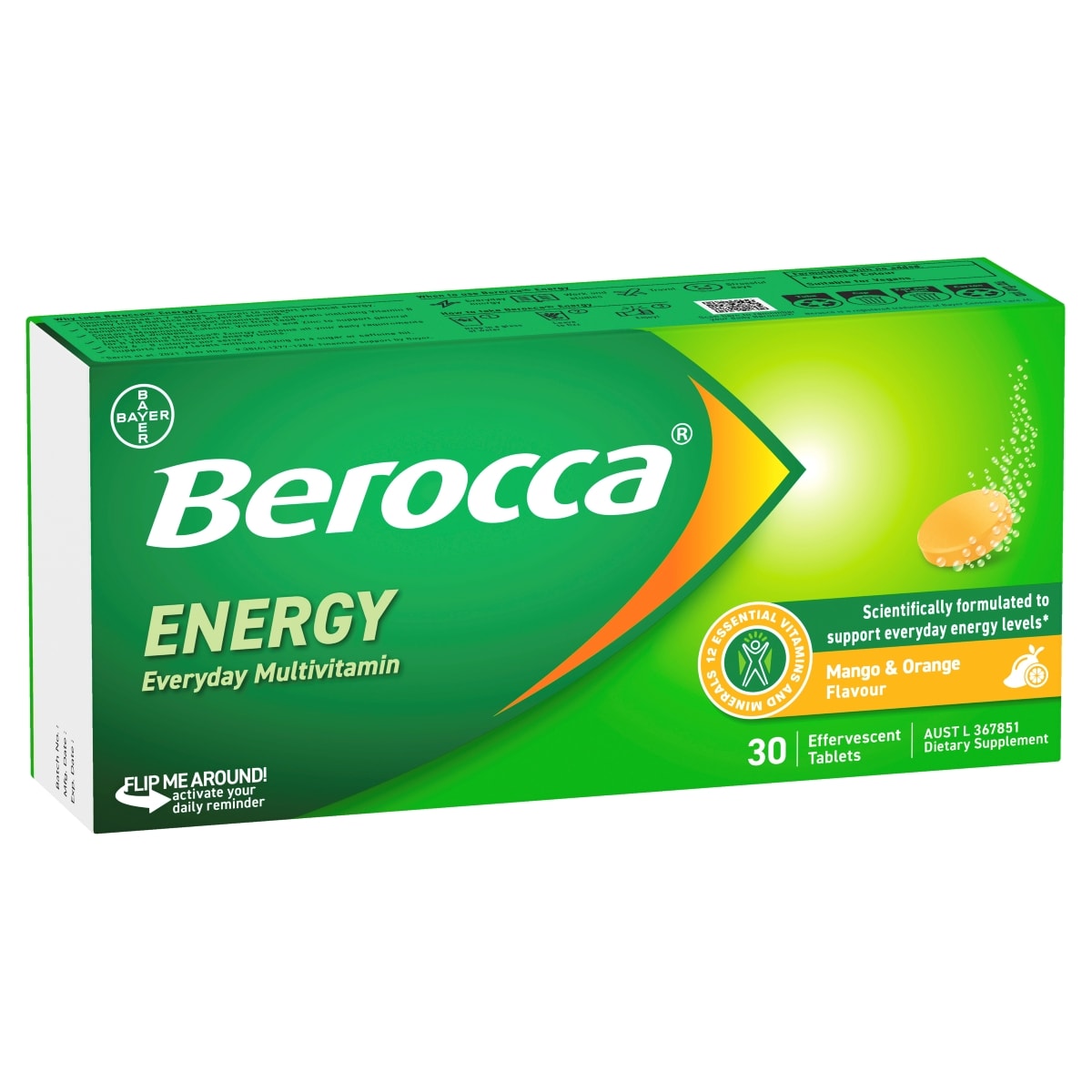Berocca Mango & Orange Effervescent Tablets