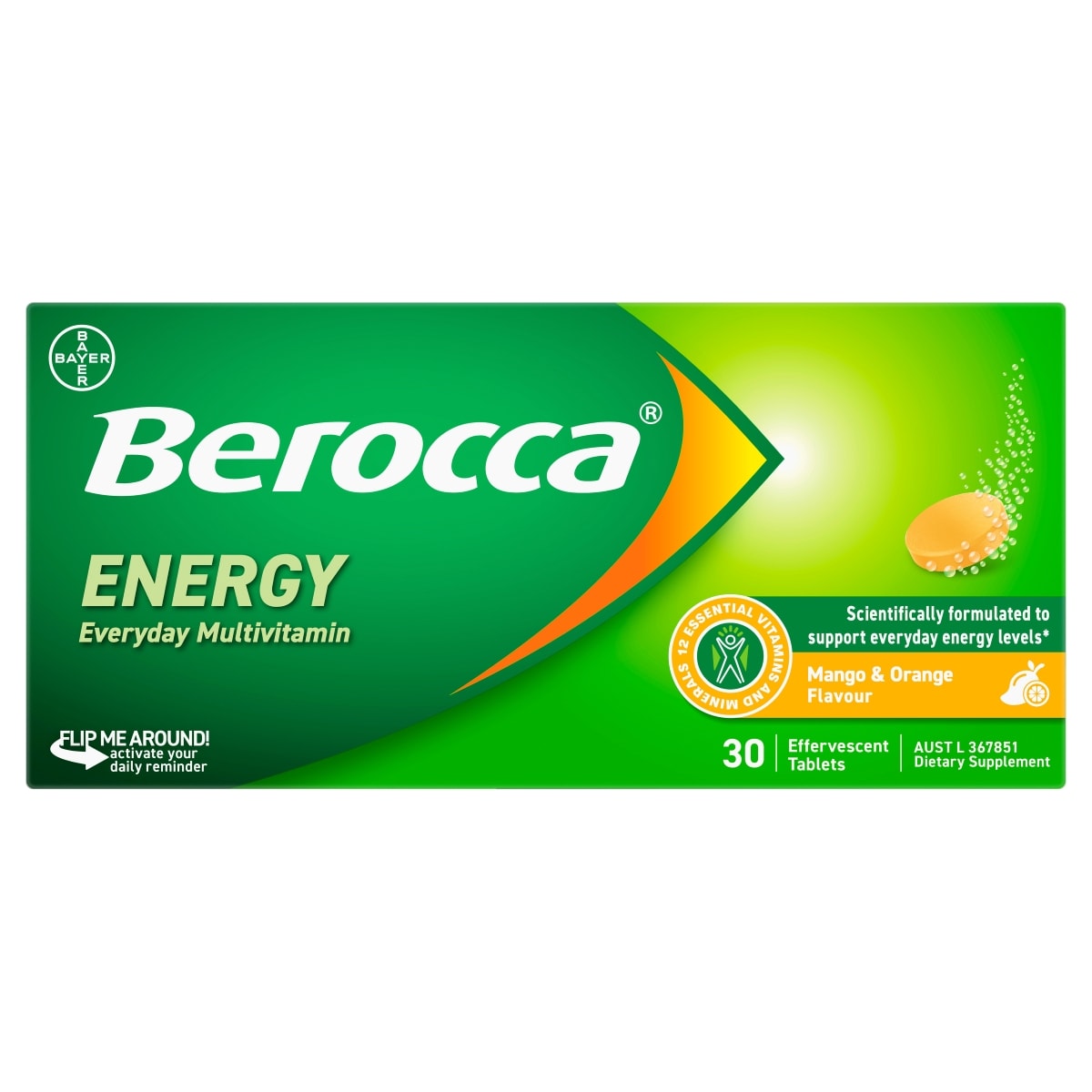 Berocca Mango & Orange Effervescent Tablets