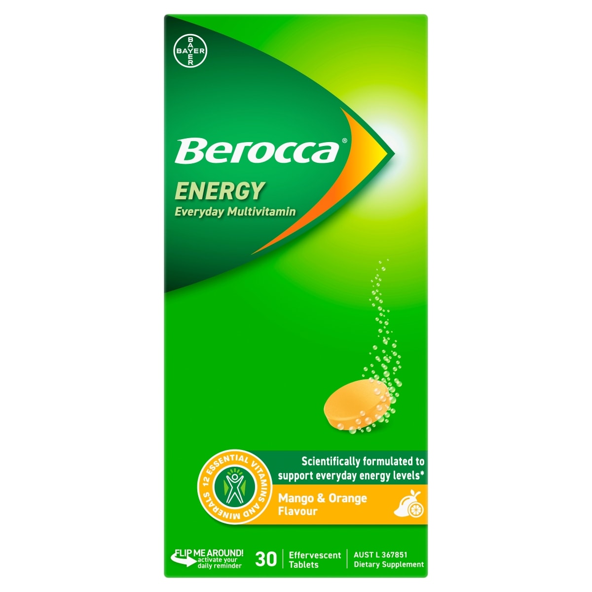 Berocca Mango & Orange Effervescent Tablets